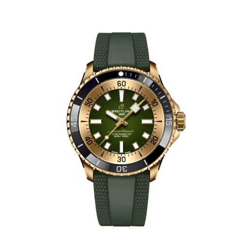 Breitling N17375201L1S1 : SuperOcean Automatic 42 Bronze / Green / Rubber