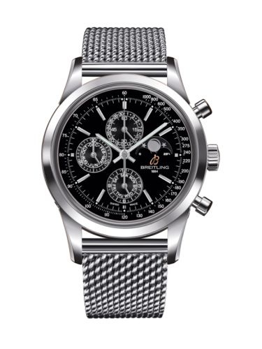 Breitling A1931012/BB68/154A : Transocean Chronograph 1461 Stainless Steel / Black / Bracelet