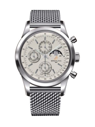 Breitling A1931012/G750/154A : Transocean Chronograph 1461 Stainless Steel / Silver / Bracelet