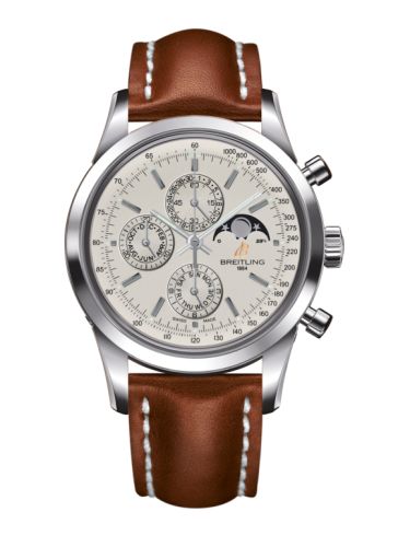 Breitling A1931012/G750/433X/A20BA.1 : Transocean Chronograph 1461 Stainless Steel / Silver / Calf / Pin