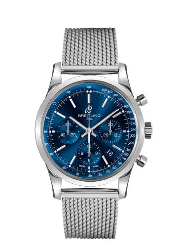 Breitling AB015112/C860/154A : Transocean Chronograph Stainless Steel / Blue / Limited Edition