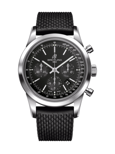 Breitling AB015212/BA99/278S/A20S.1 : Transocean Chronograph Stainless Steel / Black / Rubber / Pin