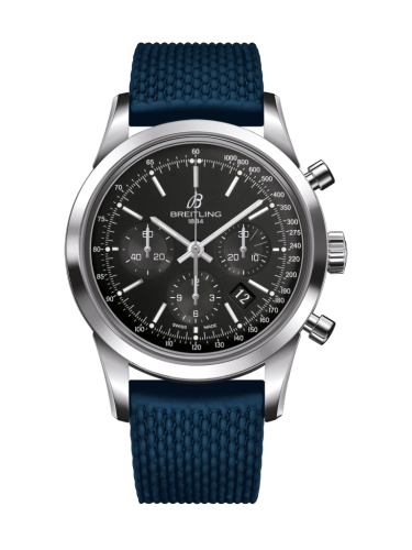 Breitling AB015212/BA99/280S/A20S.1 : Transocean Chronograph Stainless Steel / Black / Rubber / Pin
