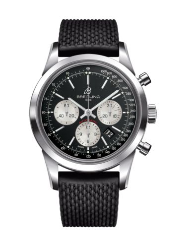Breitling AB015212/BF26/278S/A20S.1 : Transocean Chronograph Stainless Steel / Reverse Panda / Rubber / Pin