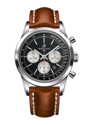 Breitling AB015212/BF26/433X/A20BA.1 : Transocean Chronograph Stainless Steel / Reverse Panda / Calf / Pin