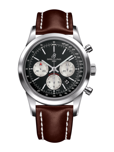 Breitling AB015212/BF26/437X/A20BA.1 : Transocean Chronograph Stainless Steel / Reverse Panda / Calf / Pin