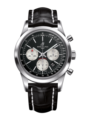 Breitling AB015212/BF26/743P/A20BA.1 : Transocean Chronograph Stainless Steel / Reverse Panda / Croco / Pin