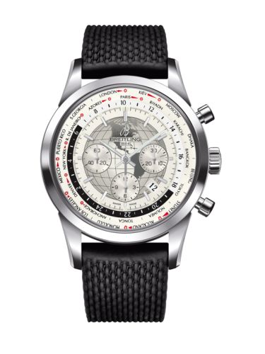 Breitling AB0510U0.A790.267S : Transocean Chronograph Unitime Stainless Steel / Silver / Rubber