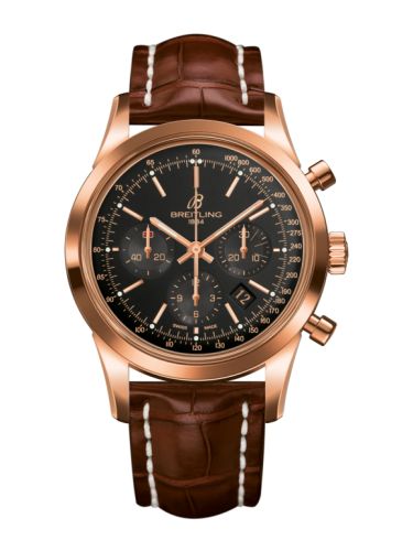 Breitling RB015212.BB16.737P : Transocean Chronograph Red Gold / Black / Croco