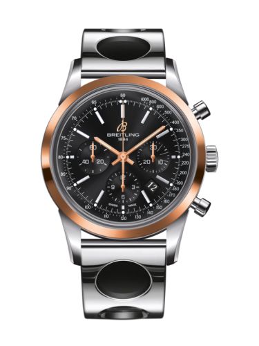 Breitling UB015212.BC74.222A : Transocean Chronograph Stainless Steel Red Gold / Black / Air Racer