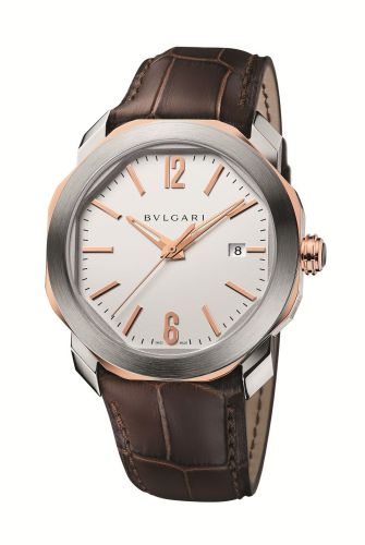 Bulgari 102703 : Octo Roma 41 Stainless Steel / Pink Gold / Silver