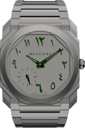 Bulgari 103023 : Octo Finissimo Automatic Titanium / Grey / Arab Watch Club