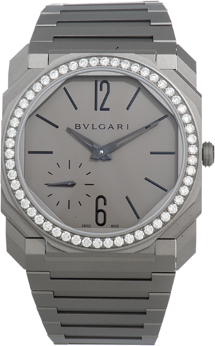 Bulgari 103038 : Octo Finissimo Automatic Titanium / Diamond / Grey / Bracelet