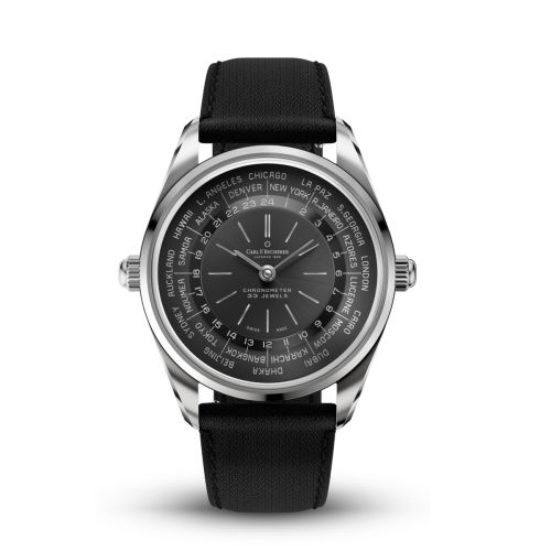 Carl F. Bucherer 00.10805.08.33.01 : Heritage Worldtimer Stainless Steel / Black