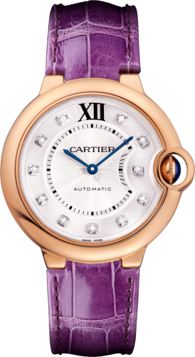 Cartier WJBB0010 : Ballon Blue de Cartier 36 Automatic Pink Gold / Diamond / Purple