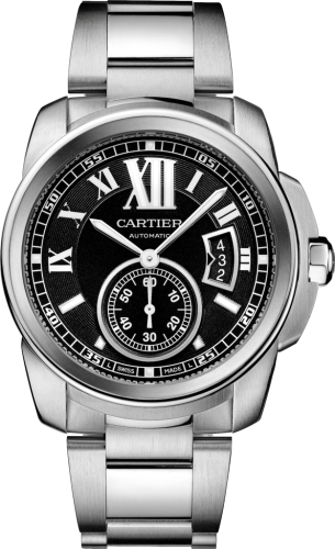 Cartier W7100016 : Calibre de Cartier 42 Stainless Steel / Black / Bracelet