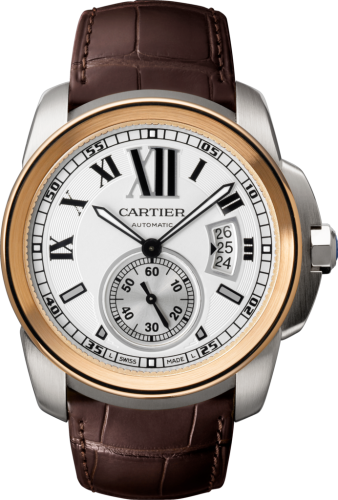 Cartier W7100039 : Calibre de Cartier 42 Stainless Steel / Pink Gold / Silver