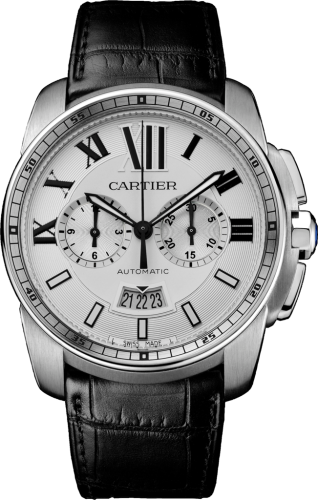 Cartier W7100046 : Calibre de Cartier Chronograph Stainless Steel / Silver