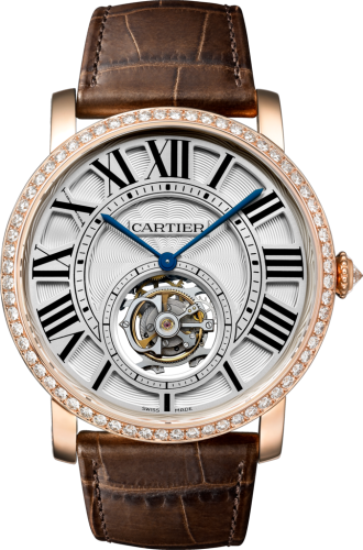 Cartier HPI00593 :  Rotonde de Cartier Flying Tourbillon Pink Gold / Diamond / Silver