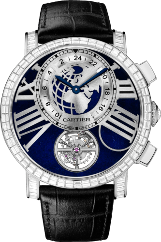 Cartier HPI00639 : Rotonde de Cartier Earth and Moon Platinum / Baguette
