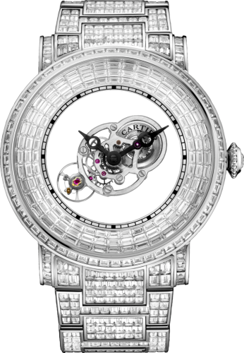 Cartier HPI01072 : Rotonde de Cartier Astromystérieux Platinum / Baguette / Bracelet