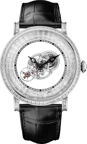 Cartier HPI01073 : Rotonde de Cartier Astromystérieux Platinum / Baguette