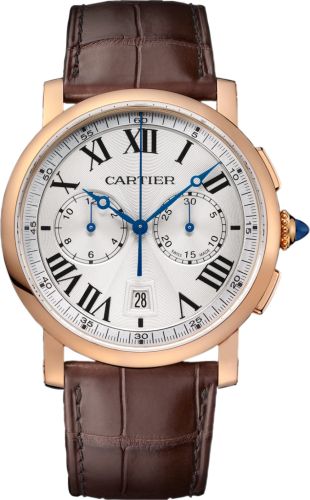 Cartier W1556238 : Rotonde de Cartier Chronograph Pink Gold / Silver