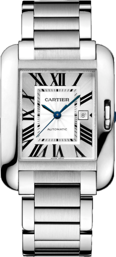 Cartier W5310009 : Tank Anglaise 29.8 Stainless Steel / Silver / Bracelet