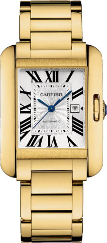 Cartier W5310015 : Tank Anglaise 29.8 Yellow Gold / Silver / Bracelet