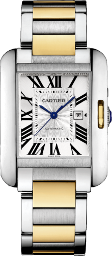 Cartier W5310047 : Tank Anglaise 29.8 Stainless Steel / Yellow Gold / Silver / Bracelet