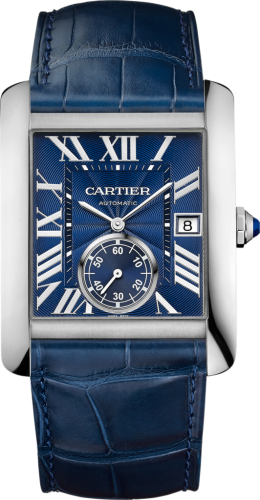 Cartier WSTA0010 : Tank MC 34.3 Stainless Steel / Blue