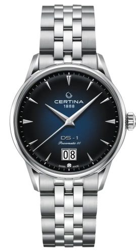 Certina C029.426.11.041.00 : DS-1 Big Date Powermatic 80 Stainless Steel / Blue / Bracelet