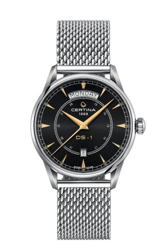 Certina C029.430.11.051.00 : DS-1 Day Date Stainless Steel / Black / Mesh