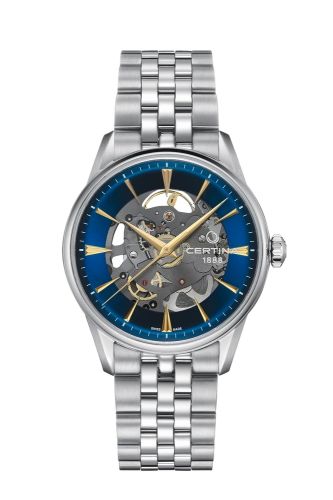 Certina C029.907.11.041.00 : DS-1 Skeleton Stainless Steel / Blue / Bracelet