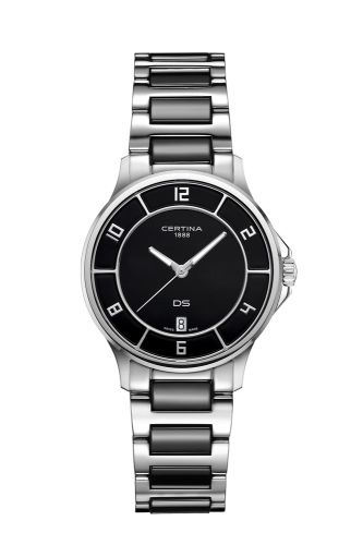 Certina C039.251.11.057.00 : DS-6 Lady Stainless Steel - Ceramic / Black / Bracelet