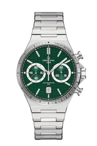 Certina C043.427.11.091.00 : DS-7 Chrono Auto Stainless Steel / Green / Bracelet