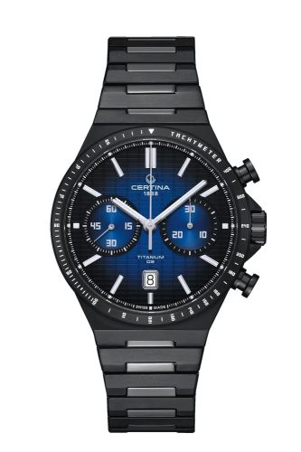 Certina C043.427.44.041.00 : DS-7 Chrono Auto Titanium PVD / Blue Gradient