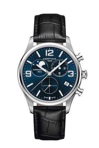 Certina C033.460.16.047.00 : DS-8 Chronograph Moon Phase Stainless Steel / Blue