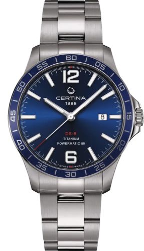 Certina C033.807.44.047.00 : DS-8 Powermatic Titanium / Blue / Bracelet
