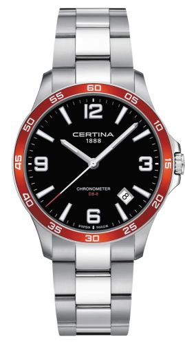Certina C033.851.11.057.01 : DS-8 Chronometer 41.5 Stainless Steel / Black / Bracelet