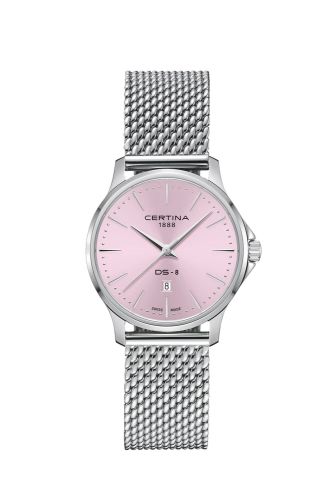 Certina C045.010.11.331.00 : DS-8 Lady Quartz Stainless Steel / Pink / Mesh