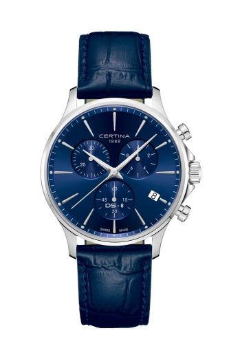 Certina C045.417.16.041.00 : DS-8 Chrono Stainless Steel / Blue