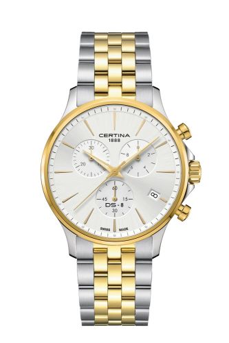 Certina C045.417.22.031.00 : DS-8 Chrono Stainless Steel - Yellow Gold / Silver / BRacelet