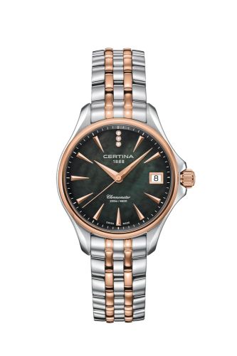 Certina C032.051.22.126.00 : DS Action Diamonds 33.8 Stainless Steel - Rose Gold / Black MOP