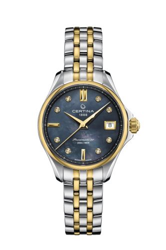 Certina C032.207.22.126.00 : DS Action 34.5 Powermatic Stainless Steel - Yelllow Gold / Black MOP