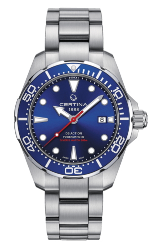 Certina C032.407.11.041.00 : DS Action Diver Powermatic 80 Stainless Steel / Blue / Bracelet