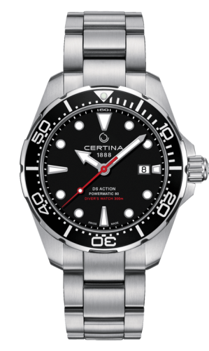 Certina C032.407.11.051.00 : DS Action Diver Powermatic 80 Stainless Steel / Black / Bracelet