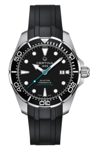 Certina C032.407.17.051.60 : DS Action Diver Powermatic 80 Stainless Steel / Black / Rubber / Sea Turtle Conservancy