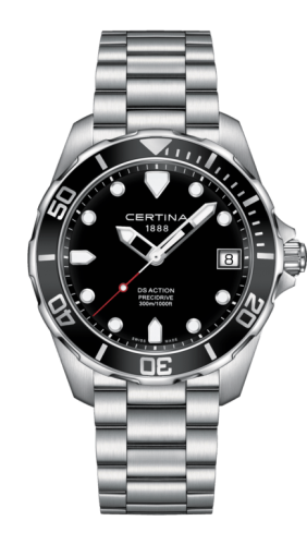 Certina C032.410.11.051.00 : DS Action Diver PreciDrive Stainless Steel / Black / Bracelet