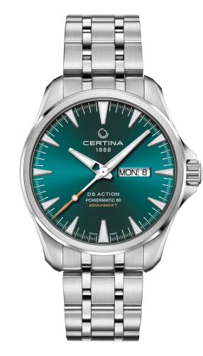 Certina C032.430.11.091.00 : DS Action Powermatic 80 Day-Date Stainless Steel / Blue / Bracelet